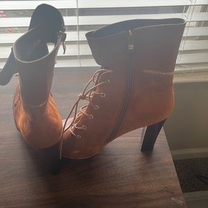 Brand new, Size 11 burnt orange 4 inch block heeled boot